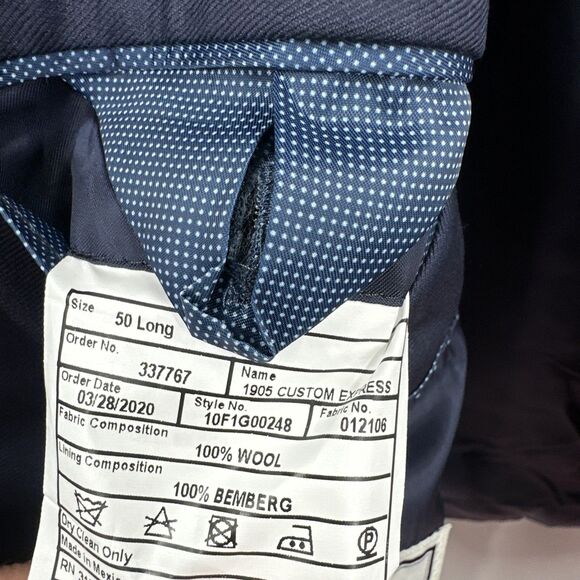 Jos. A. Bank Men's Blazer Sport Coat 50L 100% Wool Regal Bright Blue Twill $179 - Picture 9 of 12